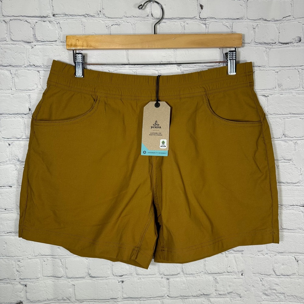 NEW Prana Halle E-Waist Short II Antique Bronze Womens 14 5 Inch Inseam 1971701